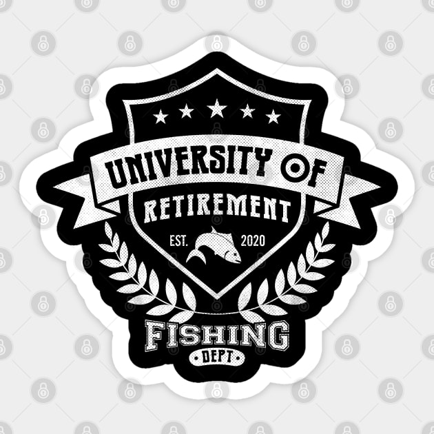 University of retirement fishing department 2020 Sticker by opippi